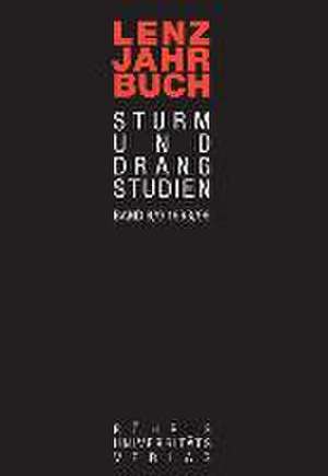 Lenz-Jahrbuch 1998/99 Sturm-und-Drang-Studien de Christoph Weiss