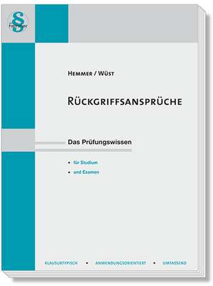 Rückgriffsansprüche de Karl-Edmund Hemmer