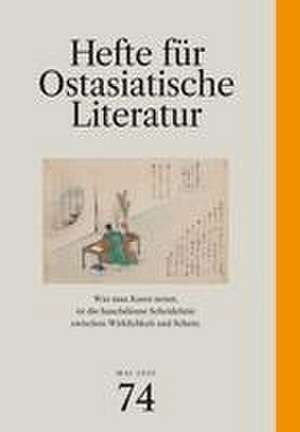 Hefte für ostasiatische Literatur 74 de Hans Kühner