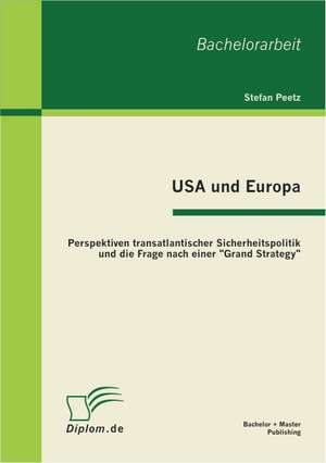 USA Und Europa: Perspektiven Transatlantischer Sicherheitspolitik Und Die Frage Nach Einer "Grand Strategy" de Stefan Peetz