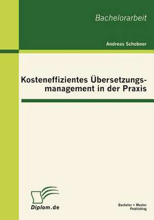 Kosteneffizientes Bersetzungsmanagement in Der Praxis: Theoretische Grundlagen, Praxisbeispiele, M Glichkeiten de Andreas Schobner