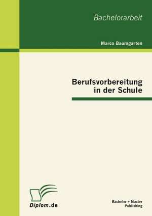 Berufsvorbereitung in Der Schule: Herausforderungen Fur Eine Geschlechtssensible Medienp Dagogik de Marco Baumgarten