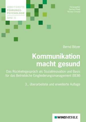 Kommunikation macht gesund de Bernd Bitzer