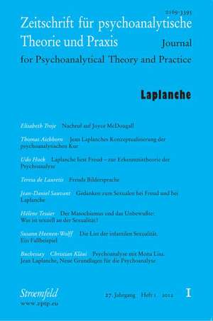 Zeitschrift für psychoanalytische Theorie und Praxis, Jg. XXVII / Laplanche de Bettina Reiter