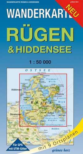 Wanderkarte Rügen & Hiddensee 1 : 50 000 de Lutz Gebhardt