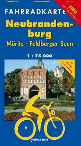 Neubrandenburg - Müritz - Feldberger Seen 1 : 75 000 Fahrradkarte de Lutz Gebhardt