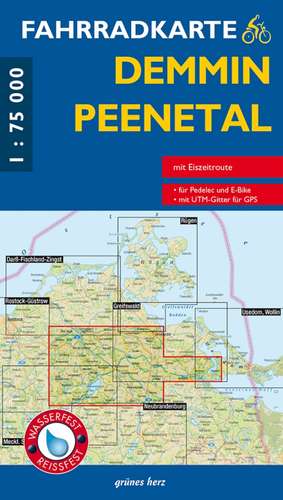 Fahrradkarte Demmin, Peenetal 1:75.000 de Lutz Gebhardt