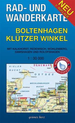 Boltenhagen, Klützer Winkel 1 : 30 000 Rad- und Wanderkarte de Lutz Gebhardt