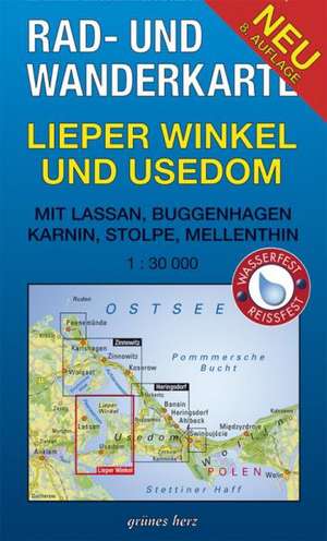 Lieper Winkel und Usedom 1 : 30 000 Rad- und Wanderkarte de Lutz Gebhardt