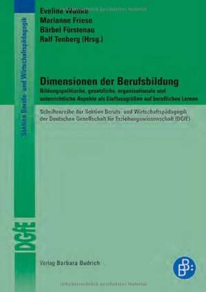 Dimensionen der Berufsbildung de Eveline Wuttke