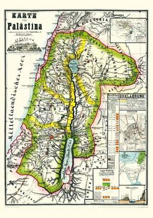 Historische Karte von PALÄSTINA 1869 (Plano) de F. von Rappard