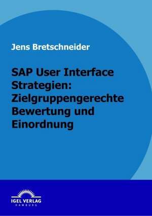 SAP User Interface Strategien: Zielgruppengerechte Bewertung Und Einordnung de Jens Bretschneider