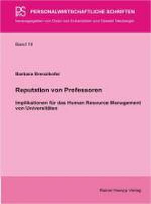 Implikationen für das Human Resource Management von Universitäten de Barbara Brenzikofer