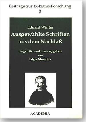 Schriften aus dem Nachlass de Eduard Winter