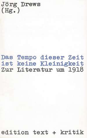 Das Tempo dieser Zeit ist keine Kleinigkeit de Jörg Drews