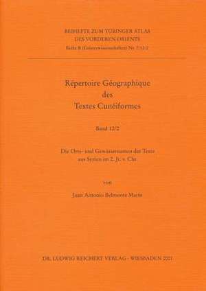 Repertoire Geographiques Des Textes Cuneiformes de Juan A. Belmonte Marin