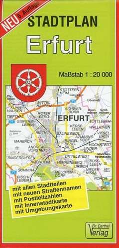 Stadtplan Erfurt de Verlag Barthel