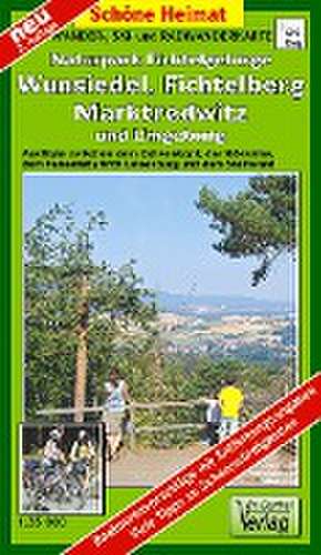 Wander- und Radwanderkarte Naturpark Fichtelgebirge, Wunsiedel, Fichtelberg, Marktredwitz und Umgebung