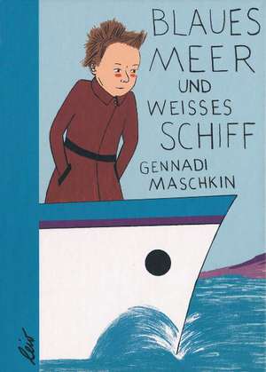 Weisses Schiff und blaues Meer de Gennadi Marschkin