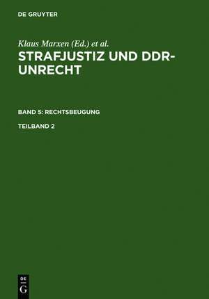 Strafjustiz und DDR-Unrecht. Band 5: Rechtsbeugung. Teilband 2 de Boris Burghardt