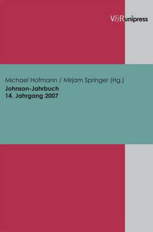 Johnson-Jahrbuch Bd. 14 / 2007: Frankreich, Polen Und Tschechien de Michael Hofmann