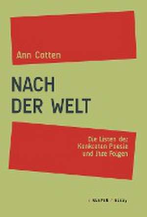 Nach der Welt de Ann Cotten