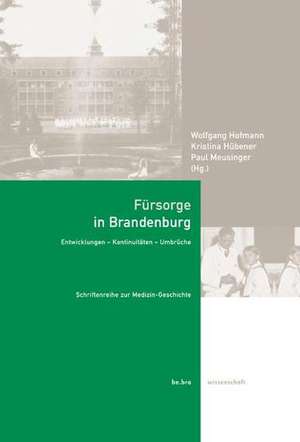 Fürsorge in Brandenburg de Wolfgang Hofmann