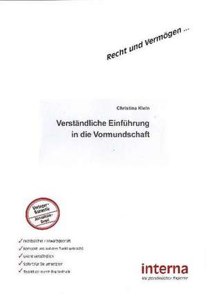 Verständliche Einführung in die Vormundschaft de Christina Klein