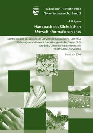 Handbuch des Sächsischen Umweltinformationsrechts de Georg Brüggen