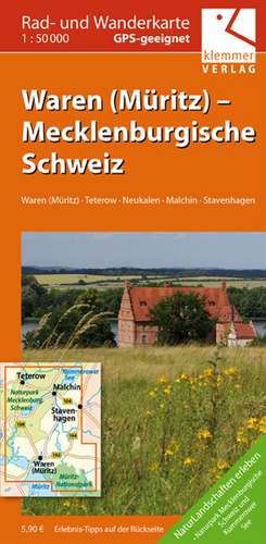 Waren (Müritz)  Mecklenburgische Schweiz 1 : 50 000 Rad- und Wanderkarte de Christian Kuhlmann