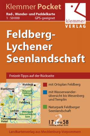 Klemmer Pocket Rad-, Wander- und Paddelkarte Feldberg - Lychener Seenlandschaft 1 : 50 000 de Christian Kuhlmann