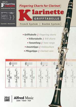 Grifftabelle Klarinette Boehm System | Fingering Charts for Bb-Clarinet French System