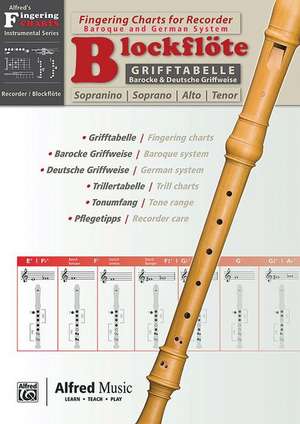 Grifftabelle Blockflöte | Fingering Charts Recorder