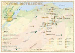 Whisky Distilleries Speyside - Tasting Map de Rüdiger Jörg Hirst