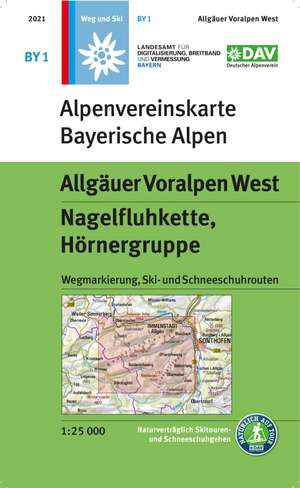 Allgäuer Voralpen West, Nagelfluhkette, Hörnergruppe 1:25 000 de Deutscher Alpenverein