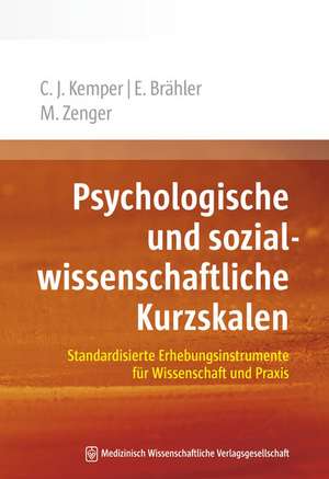 Psychologische und sozialwissenschaftliche Kurzskalen de Christoph J. Kemper