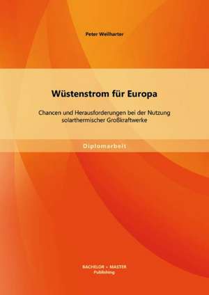 Wustenstrom Fur Europa: Chancen Und Herausforderungen Bei Der Nutzung Solarthermischer Grosskraftwerke de Peter Weilharter