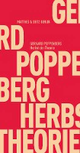 Herbst der Theorie de Gerhard Poppenberg