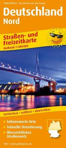 Deutschland-Nord Straßen- und Freizeitkarte