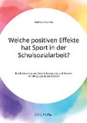 Welche positiven Effekte hat Sport in der Schulsozialarbeit? Die Bedeutung von Sport, Bewegung und Medien im Alltag von Jugendlichen de Matthias Blaschke