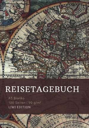 Reisetagebuch zum Selberschreiben - A5 blanko - 100 Seiten 90g/m² - Soft Cover - Motiv Weltkarte - FSC Papier de Reisetagebuch A5