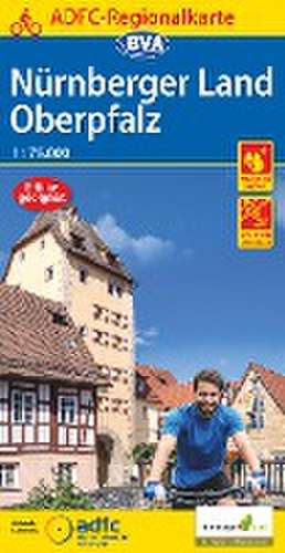 ADFC-Regionalkarte Nürnberger Land/ Oberpfalz, 1:75.000, mit Tagestourenvorschlägen, reiß- und wetterfest, E-Bike-geeignet, GPS-Tracks Download de Allgemeiner Deutscher Fahrrad-Club e.V. (ADFC)