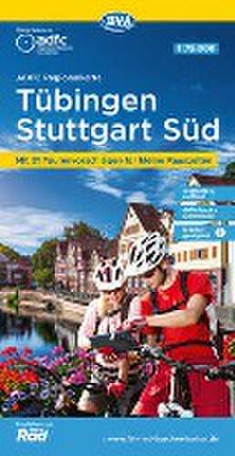 ADFC-Regionalkarte Tübingen - Stuttgart Süd, 1:75.000, reiß- und wetterfest,mit kostenlosem GPS-Download der Touren via BVA-website oder Karten-App de Allgemeiner Deutscher Fahrrad-Club e. V. (ADFC)