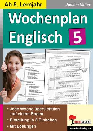 Wochenplan Englisch 5 de Jochen Vatter