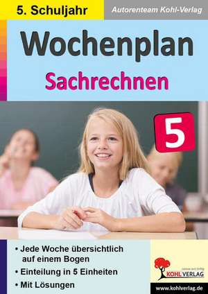 Wochenplan Sachrechnen / Klasse 6 de Cornelia Pantenburg