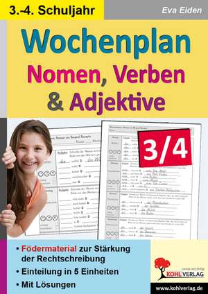 Wochenplan Nomen, Verben & Adjektive de Eva Eiden