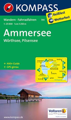 Ammersee - Wörthsee - Pilsensee 1 : 25 000