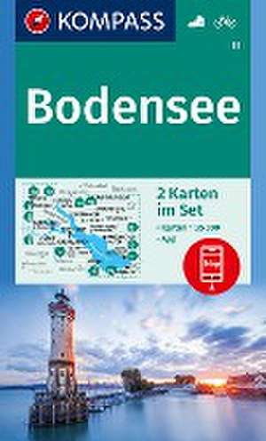 KOMPASS Wanderkarten-Set 11 Bodensee (2 Karten) 1:35.000 de KOMPASS-Karten GmbH