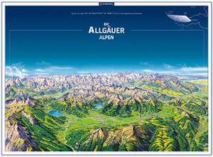 KOMPASS Panorama-Poster Die Allgäuer Alpen de KOMPASS-Karten GmbH