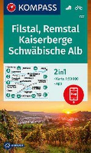 KOMPASS Wanderkarte 777 Filstal, Remstal, Kaiserberge, Schwäbische Alb 1:50.000 de KOMPASS-Karten GmbH